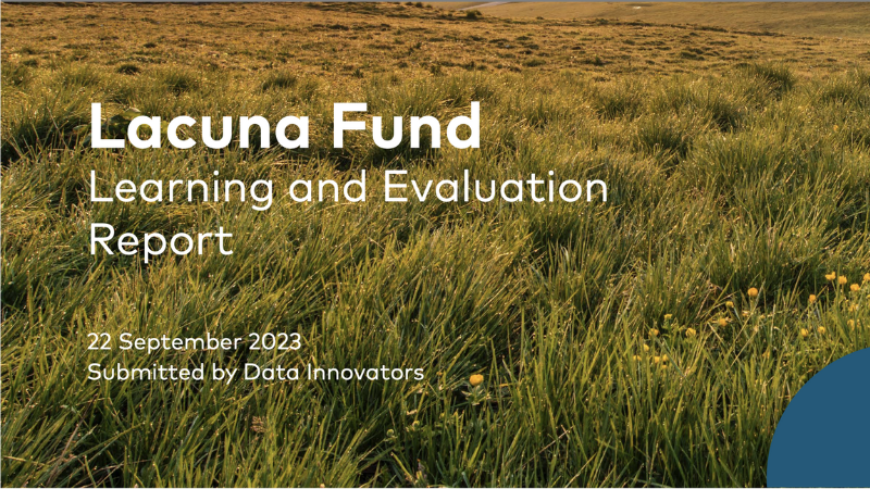 Lacuna Fund Learning and Evaluation Report